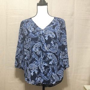 Blue Paisley Blouse